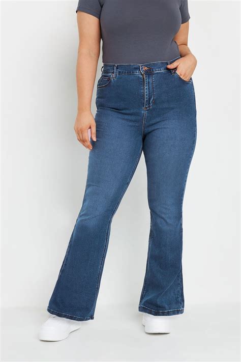 YOURS Plus Size Mid Blue Bootcut Stretch ISLA Jeans | Yours Clothing