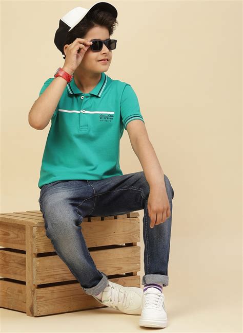 Buy Boys Green Printed T-Shirt Online in India - Monte Carlo