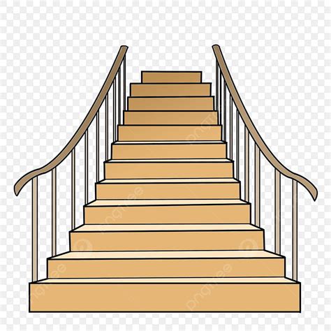 The Wooden Stairs PNG Transparent, Wooden Cartoon Stairs Illustration ...