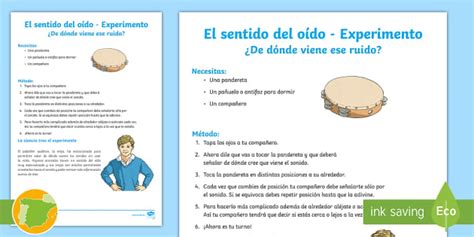 Ficha de actividad: El sentido del oído - ¿De dónde viene ese sonido?