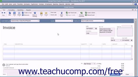 Image result for QuickBooks Invoice Sample