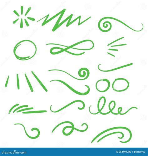 Green Swirls Swash Logo Ornament Designs Stock Vector - Illustration of green, hatch: 254491726