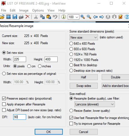 Image result for Freeware Simple Image DPI Changer