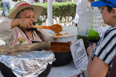 Colima, Mexico, March 30, 2025. Food Stand at the National Gastronomic ...