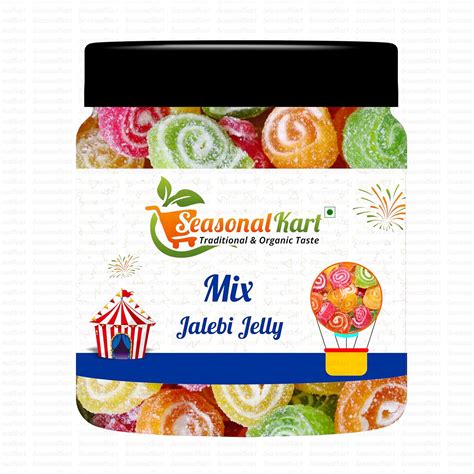 SeasonalKart Mix Jalebi Jelly, Assorted Fruit Flavours, Traditional ...