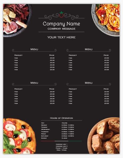Menu Cards Templates & Designs | Vistaprint