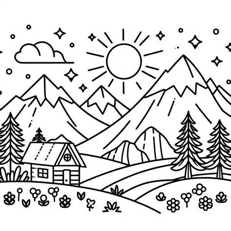 Mountain coloring pages - ColoringLib
