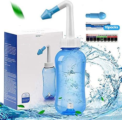 HANNEA® Neti Pots for Sinus Rinse Bottle Nose Wash Cleaner Pressure ...