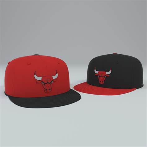 Chicago Bulls Baseball Cap 3D model | CGTrader