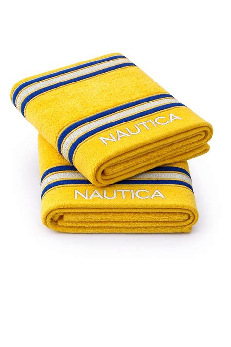 Nautica 500 GSM Super Soft Zero Twist 100% Cotton Towel -2Pc Hand Towel ...