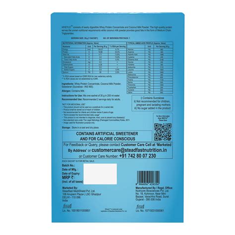 Buy Whey Protein Concentrate Coconut Flavour 18.66 Protein Per Serving ...