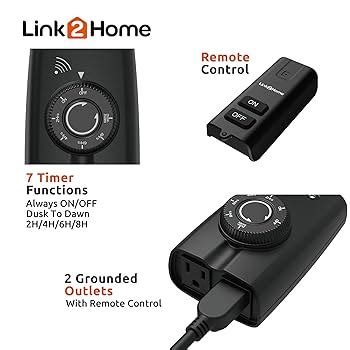 Countdown Timer 2-4-6-8 Hours Gmornxen Outdoor Timer Outlet ...