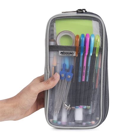 2 Zipper Mesh Pencil Case Transparent Pen Pouch – Wooum - Bags ...