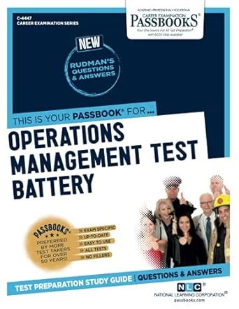 Operations Management Test Battery (Career Examination, 4447 ...