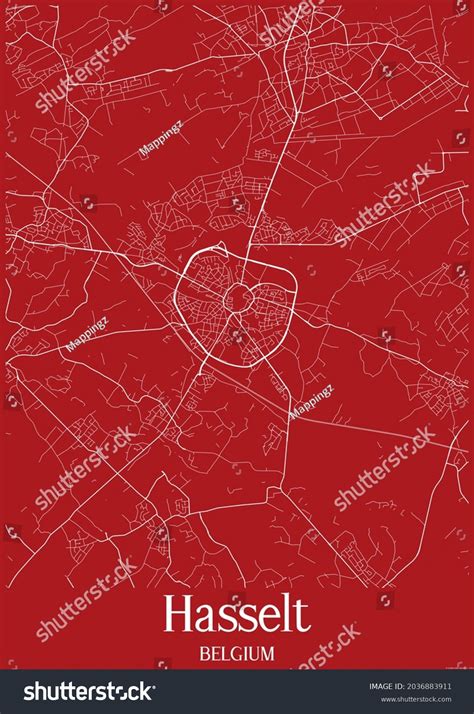 Red City Map Hasselt Belgium Stock Illustration 2036883911 | Shutterstock