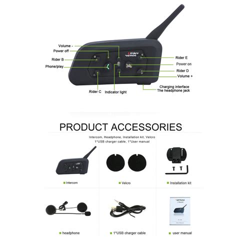 Vnetphone V6 Motorcycle Helmet Bluetooth Intercom – HELMETWALA.COM