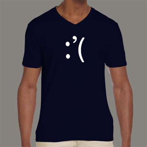 Sad Smiley Emoticon Men's T-shirt - TEEZ.in