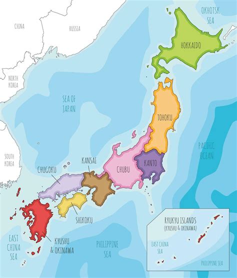 Map Of Regions Of Japan: Map Of Japan Regions – SMZWL