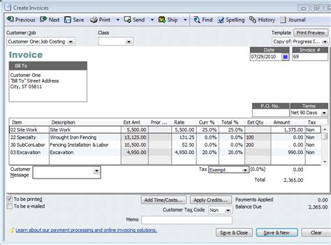 Image result for QuickBooks Estimate Template