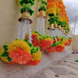Buy Indian Decoration Artificial Flower Toran Flower Garland Marigold ...