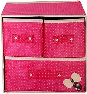 store Layer-3 Drawer Foldable Fabric Storage Box : Amazon.in: Home ...