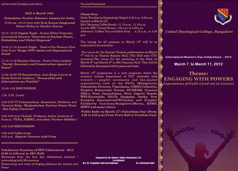 United Theological College, Bangalore: Engaging with powers ...