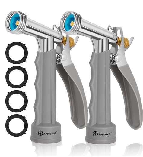 Snapklik.com : AUTOMAN Full Size Garden Hose Nozzle 2 Pack, High ...
