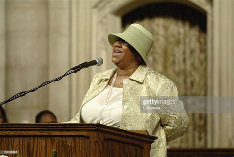 Aretha Franklin at the funeral service for Luther Vandross on Friday ...