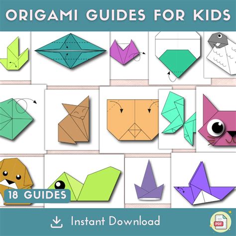 Origami Guide for Kids: Fun Paper Folding Animals (printable ...