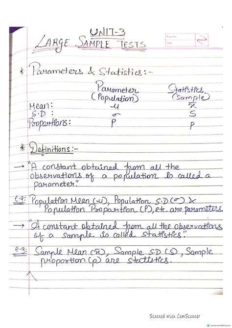 UNIT-3 Large Sample TEST - Mathematics-Ii - Studocu