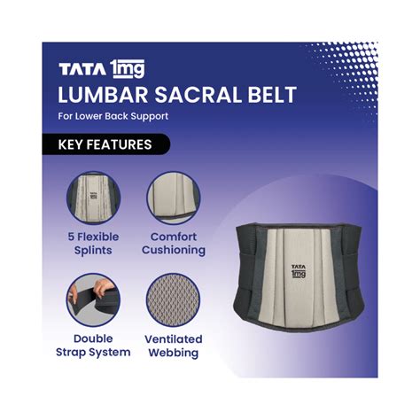 Combo Pack of Tata 1mg Lumbar Sacral Belt & Tata 1mg Pain Relief Spray ...