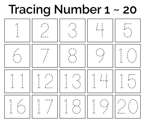 Writing Numbers 1-20 - 10 Free PDF Printables | Printablee | Numbers ...