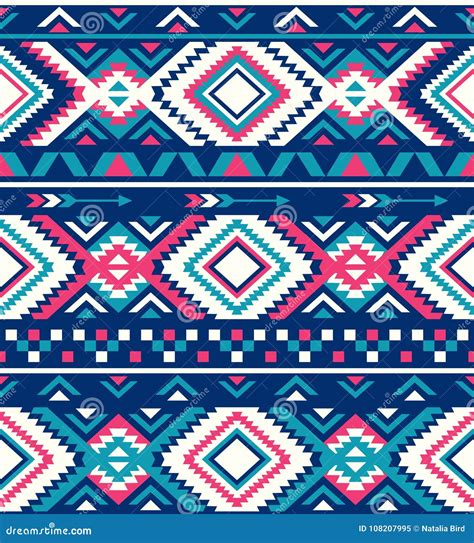 Seamless Ethnic Pattern Textures. Native American Pattern. Pink and ...
