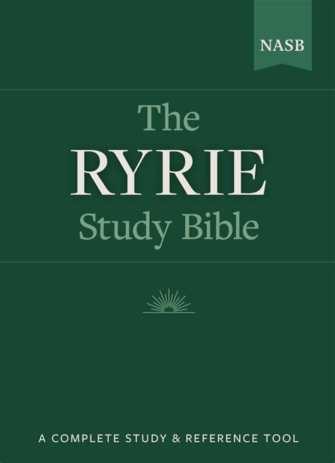 Ryrie NASB Study Bible Leather Black Red Letter Index (Ryrie Study ...