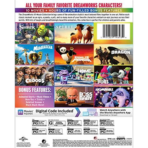 Buy Dreamworks 10-Movie Collection (Blu-ray + Digital Copy) Online at ...