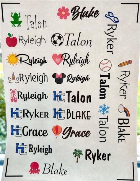 Image result for Personalized Name Labels Stickers