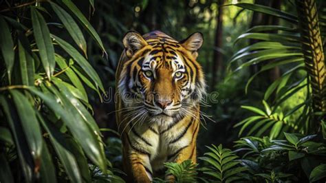 Breathtaking Drone Shot Captures a Tigers Majesty in a Vibrant Tropical ...