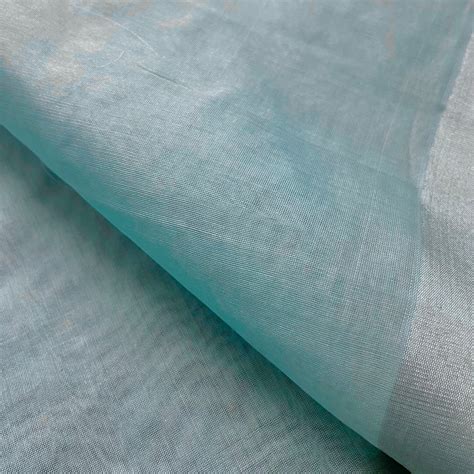 Baby blue chanderi saree with gota work all over – Roots Handloom