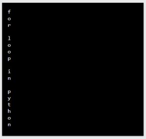 Python Basic for Loop String 的图像结果