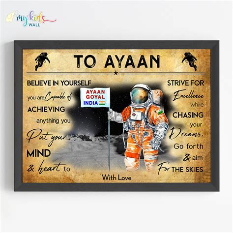 Aspiring Astronaut Personalized Motivational Wall Art (Framed) – My ...