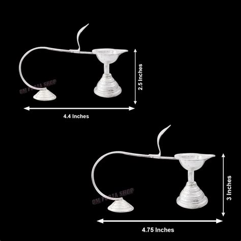 Snake Design Aarti Diya in Pure Silver @ OM POOJA SHOP