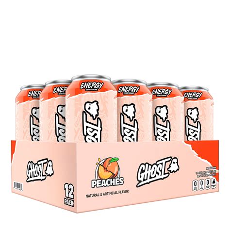 GHOST® - Energy Drink - Peaches - 16 fl oz. (12 Cans) | GNC
