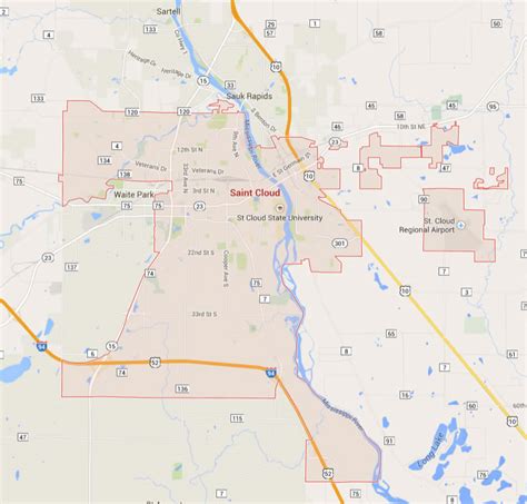 St. Cloud Minnesota Map - United States