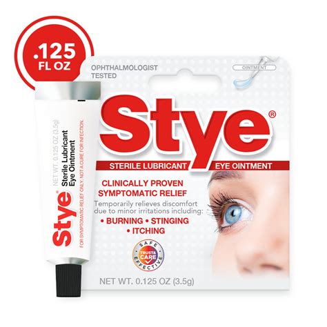 Stye Sterile Lubricant Eye Ointment, Stye Eye Symptom Relief ...
