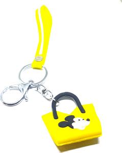 n v p Cute Cartoon Purse Keychain Handbag Shaped Yellow Keyring ...
