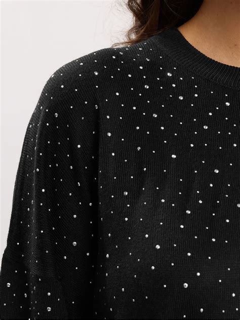 Buy Yours Curve Black Fine Gauge Jumper from Next India