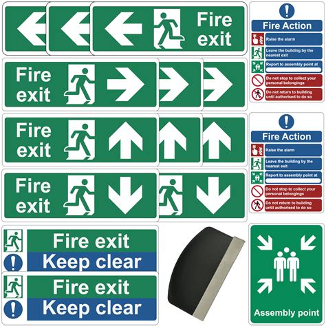 Buy Fire Exit Sign, Fire Signs, Fire Safety Signs, Fire Action Sign ...