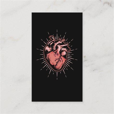 Anatomical Heart Anatomy Art Cardiology Business Card | Zazzle ...