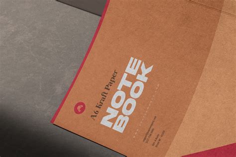 Kraft Paper Notebook Mockup Standing Tent Display | ZippyPixels