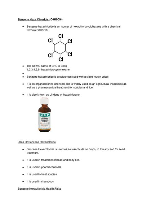 Benzene HEXA Chloride - Benzene Hexa Chloride (C6H6Cl6) Benzene ...